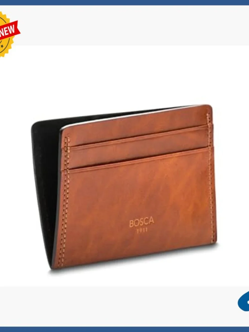 Slim Leather Card Case with RFID Protection, 4 Slots